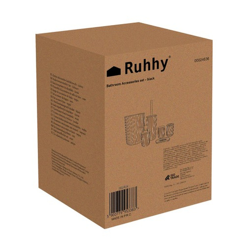 Bathroom accessories set - black Ruhhy24636