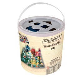 Wooden blocks - city 100pcs Kruzzel 19159