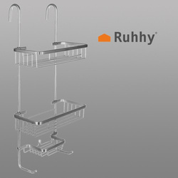 Hanging shower shelf - silver