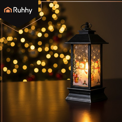 Lanterne de Noël à LED argentée Ruhhy 26755