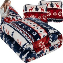Couverture 1,6x2m + 2x taie d'oreiller Ruhhy 24825