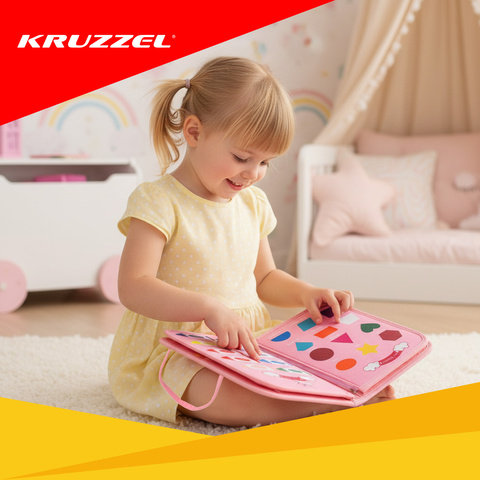 Książeczka manipulacyjna - różowa Kruzzel 26880