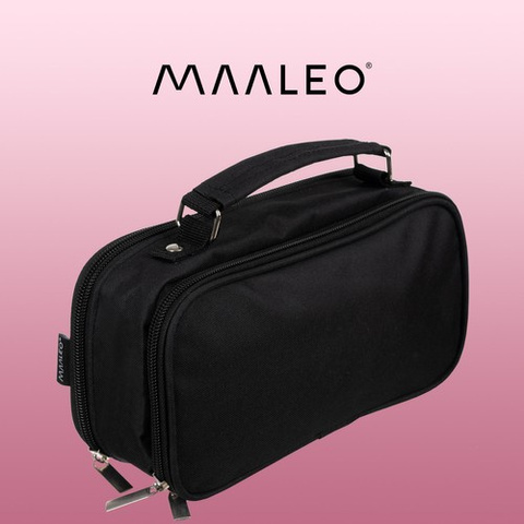 Double extendable pencil case - black Maaleo 24516