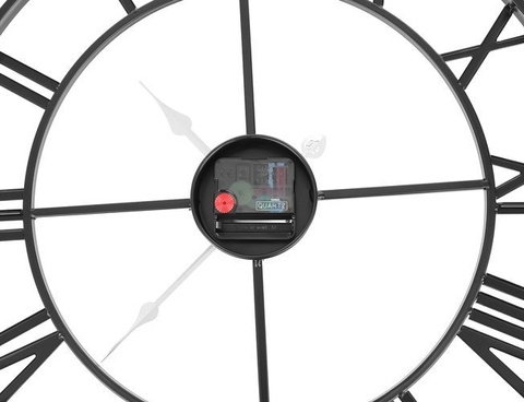 Retro wall clock - black