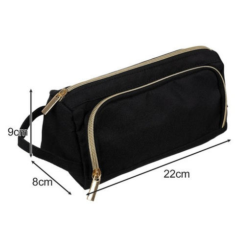 Double extendable pencil case - black Maaleo 24502