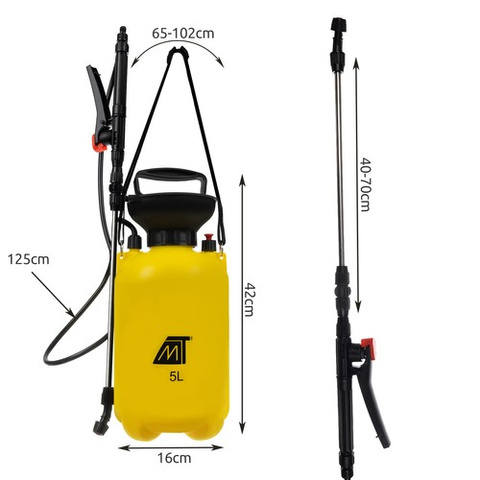 5L pressure sprayer - nozzle set