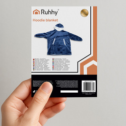 XXL sweatshirt - navy blue blanket Ruhhy 26147