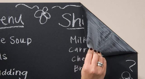 Self-adhesive chalk board