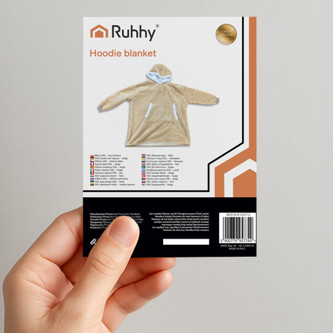 Bluza XXL - koc beżowy Ruhhy 26146