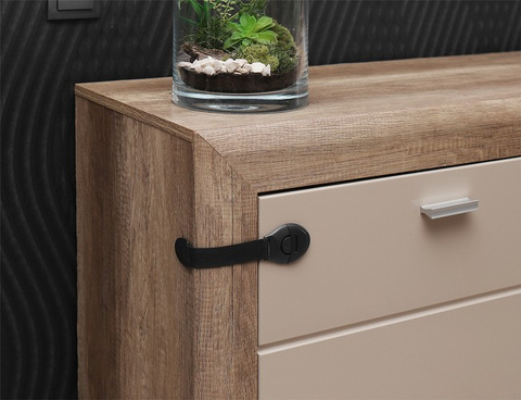 Sicherheitsschloss für Schränke, 10 Stk. Schwarz