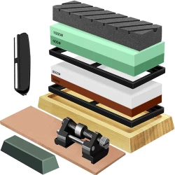 Sharpener for Kitchen Knives Chisels Water Stone Sharpening Stone + Strap RUHHY 23763