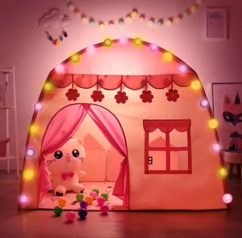 Children's tent HOUSE + lights 23472