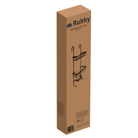 Hanging shower shelf - black