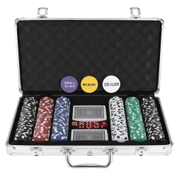 Poker - Set mit 300 Chips im Koffer HQ 23528