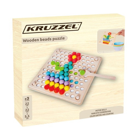 Puzzle z dřevěných korálků 22403