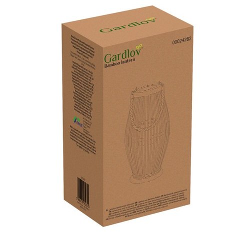 Gardlov 24282 lanterne en rotin et bambou