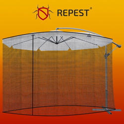 Mosquito net for garden umbrella 3.5m - black