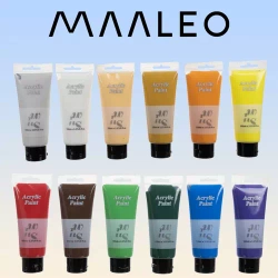 Acrylic paints 12pcs 100ml Maaleo 20424
