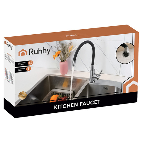 Кухонный смеситель с гибким изливом Ruhhy 26324