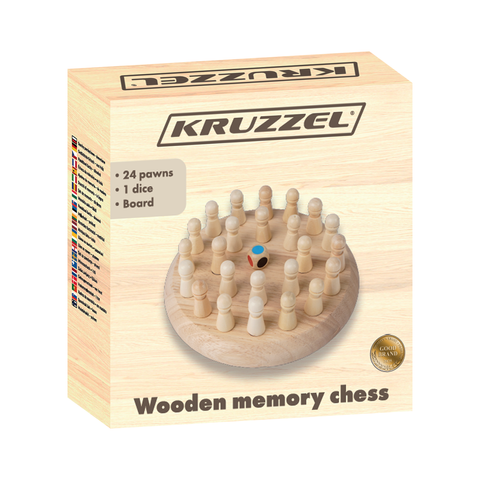 Jeu d'échecs à mémoire - Kruzzel en bois 26251