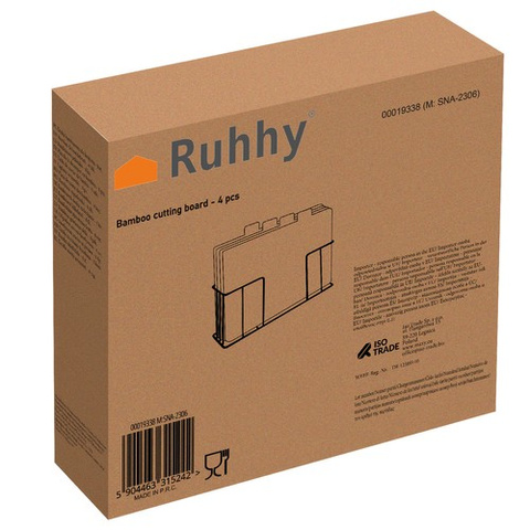 Bambus-Schneidebrett - 4 Stk. Ruhhy 19338