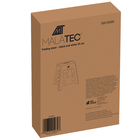 Stołek składany czarno-biały 39cm