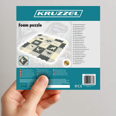 Pěnové puzzle 30,5x30,5cm 35 dílků Kruzzel 25785