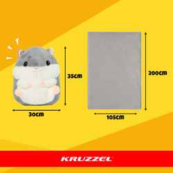 Hamster - oreiller avec couverture 2 en 1 Kruzzel 25638