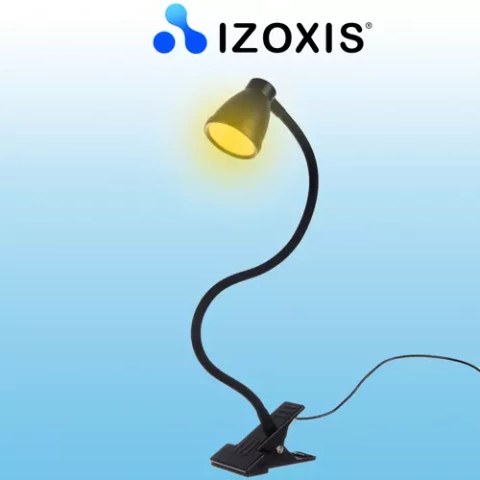 Schreibtischlampe mit Clip – schwarz Izoxis 19454