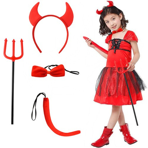 Costume de diable - lot de 4 éléments S22140