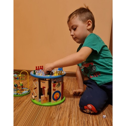 Wooden educational cube Kruzzel 24670