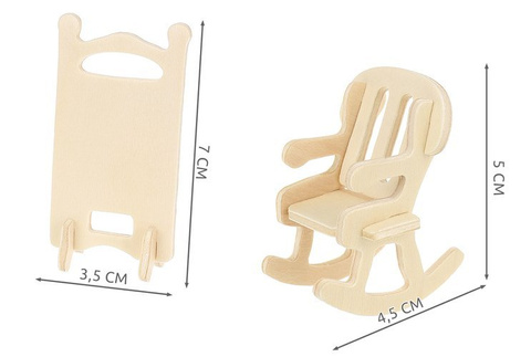 Ensemble de meubles en bois pour poupées, 34 pièces.