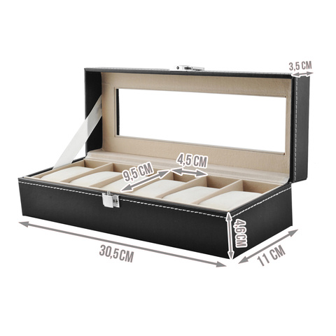 Organisateur de montres 6 compartiments