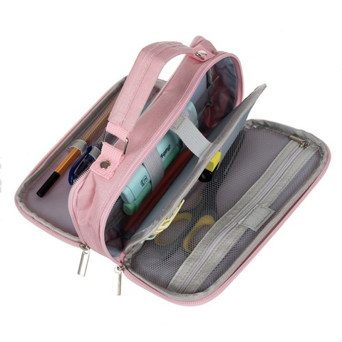 Double extendable pencil case - pink Maaleo 24517