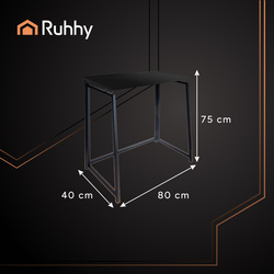 Bureau pliant en bois noir Ruhhy 26117
