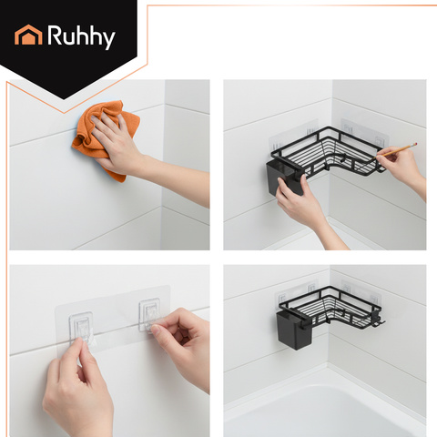 Corner bathroom shelf - set of 2 Ruhhy 27092