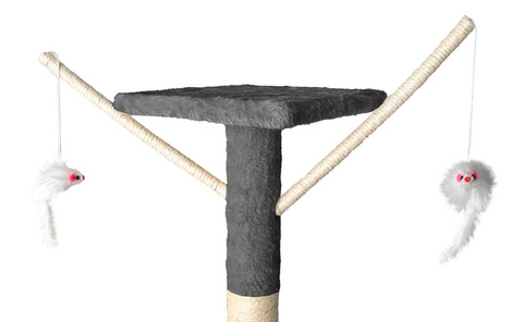 Kratzbaum 138 cm, grau