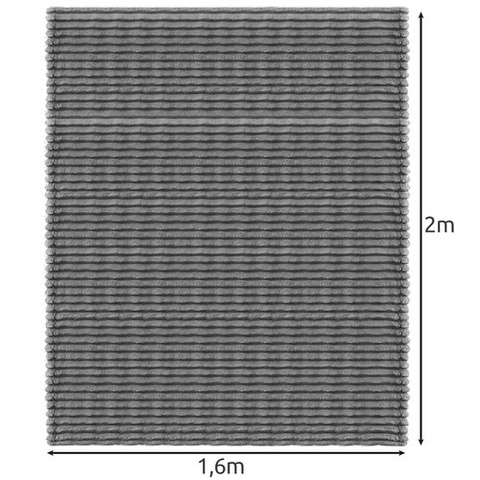 Deka 1,6x2m - šedá Ruhhy 24494