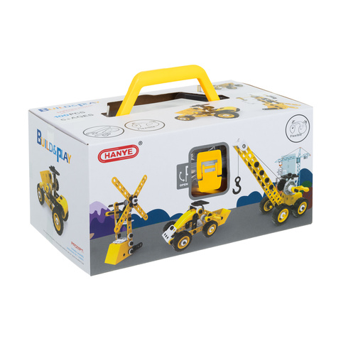 Construction blocks - vehicles 100 pieces ISO TRADE