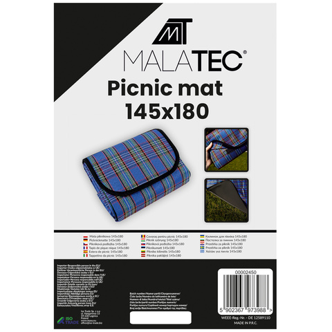 Picnic mat 145x180 basic - blue
