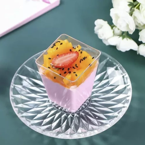 Quadratische Tassen - 50 Stück. 120 ml Ruhhy 21164