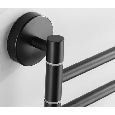 Bathroom Towel Rack - Black Ruhhy 24474