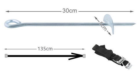 Trampoline anchors - set of 4