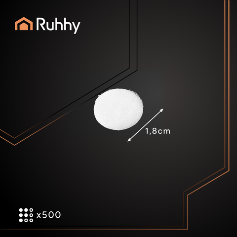 Самоклеящаяся липучка 18 мм 500 шт. белая Ruhhy 25884