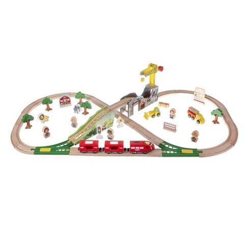 Wooden train track Kruzzel 22495