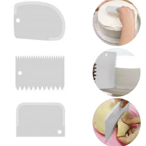 Rotating cake stand + 3 spatulas for decorating cakes