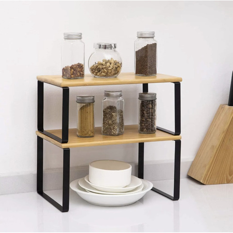 Bamboo kitchen shelf - 2 pcs Ruhhy 25661