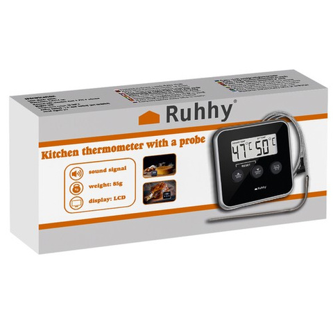 Ruhhy 19155 Küchenthermometer mit Sonde