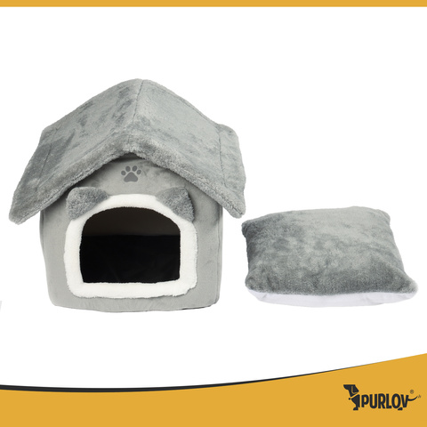 Lit pour chat - gris maison Purlov 25706