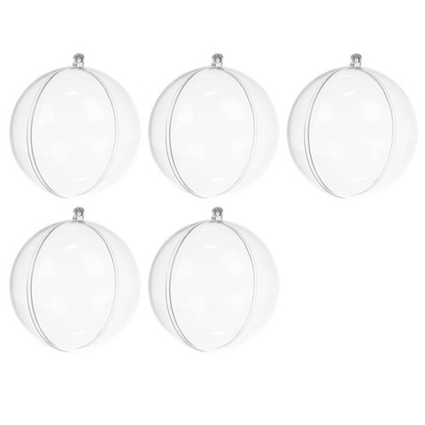 Boules transparentes 10 cm - lot de 5 Ruhhy 22276